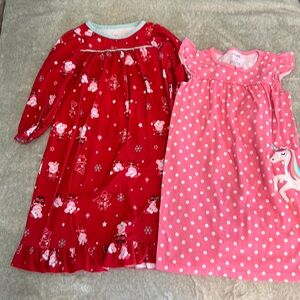 2 Nightgowns, Peppa Pig and Carters brand Unicorn